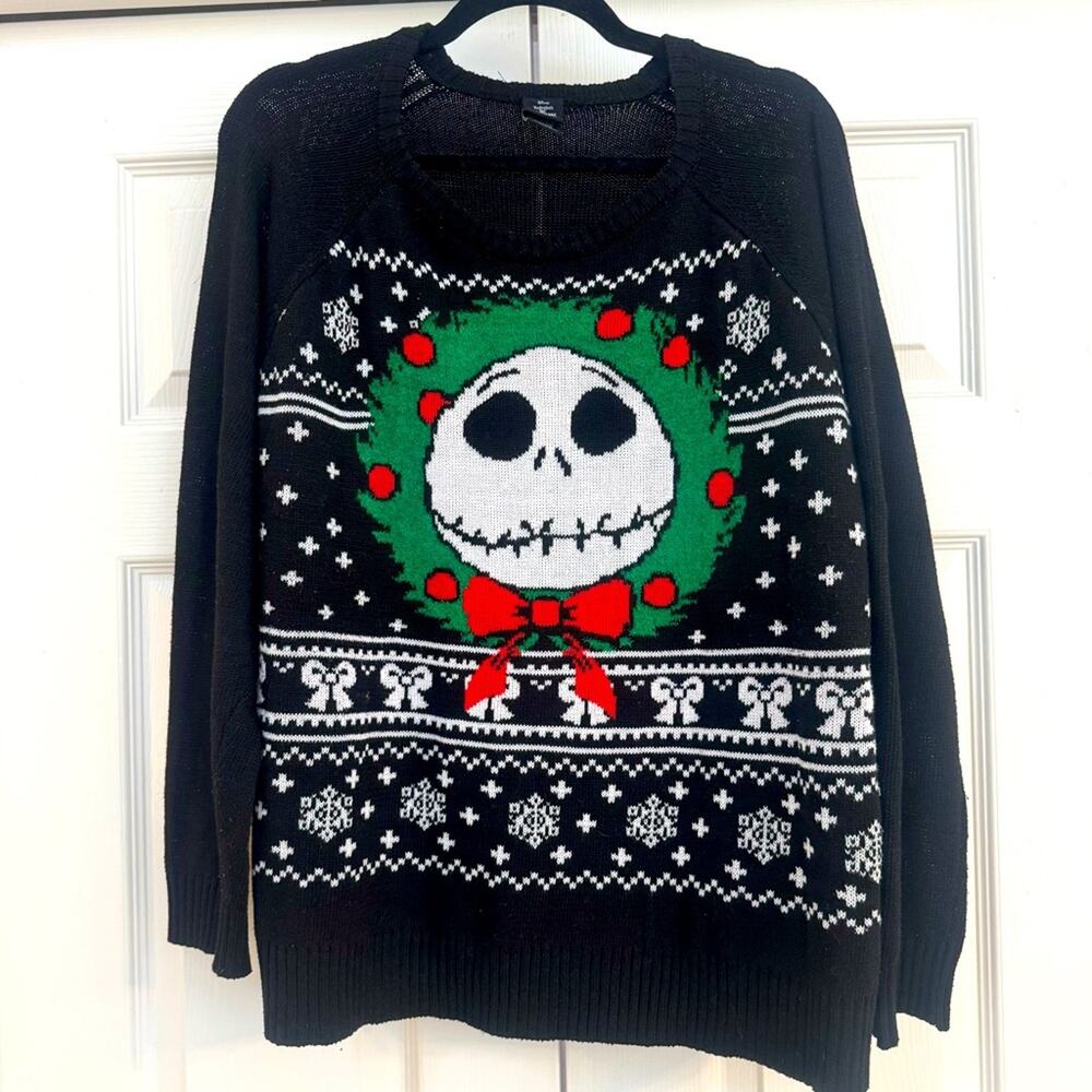Disney Unisex The Nightmare‎ Before Christmas Jack Skellington Holiday Sweater